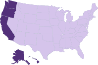 Map of Pacific states